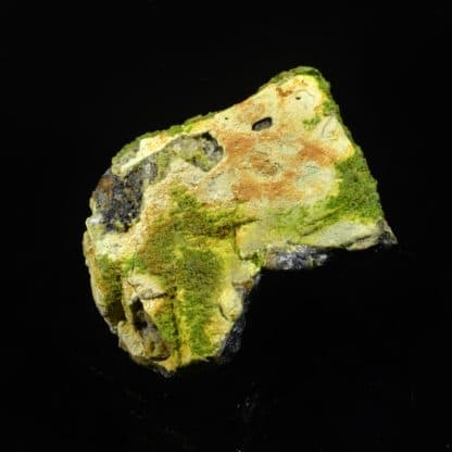 Pyromorphite verte sur galène, L'Argentolle, Saint-Prix, Saône-et-Loire.