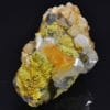 Wulfénite, pyromorphite, galène et quartz, L'Argentolle, Saône-et-Loire.