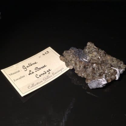 Galène et quartz fumé, La Besse, Saint Julien Aux Bois, Corrèze