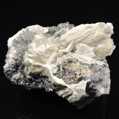 Galènes, quartz et baryte de Mercoirol, Gard, France.