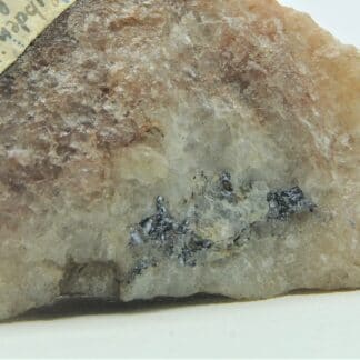 Molybdenite dans Quartz, Mine de Vaulry, Haute-Vienne, Limousin.