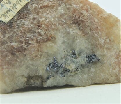 Molybdenite dans Quartz, Mine de Vaulry, Haute-Vienne, Limousin.