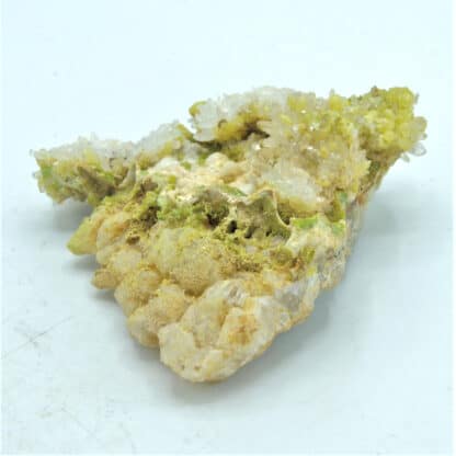 Pyromorphite et Quartz sceptre, Lafont-en-Poule, Rhône.