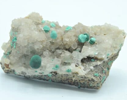 Malachite sur Quartz, Bouche Payrol, Brusque, Aveyron.