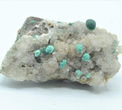 Malachite sur Quartz, Bouche Payrol, Brusque, Aveyron.