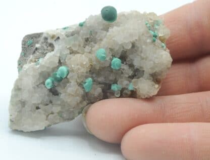 Malachite sur Quartz, Bouche Payrol, Brusque, Aveyron.