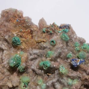 Malachite, Azurite et Ankérite, Usclas-du-Bosc (Loiras), Hérault.