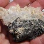 Galène, Quartz et Calcite, mine de Vallaury, Var.
