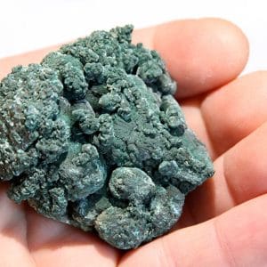 Malachite (pseudomorphose), mine de Tsumeb, Namibie.
