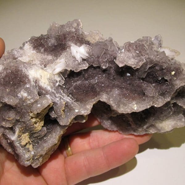 Fluorite violette et Baryte, mine des Porres, Les Arcs, Var.