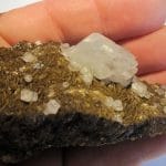 Baryte sur sidérite, carrière du Rivet, Peyrebrune, Tarn.