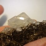 Baryte sur sidérite, carrière du Rivet, Peyrebrune, Tarn.