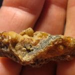 Plumbogummite, mine de Huelgoat, Finistère, Bretagne.