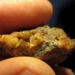 Plumbogummite, mine de Huelgoat, Finistère, Bretagne.