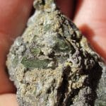 Ludlamite, mine de Salsigne, Mas Cabardès, Carcassonne, Aude.