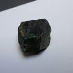 Pseudomorphose de cuprite en azurite puis malachite, mine de Chessy.