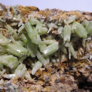 Pyromorphite verte, Les Salces, Lozère.