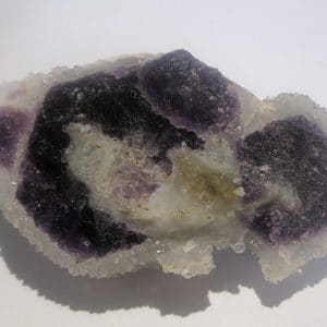 Quartz sur Fluorite, Pont des Bouyges, Moustier-Ventadour, Corrèze.