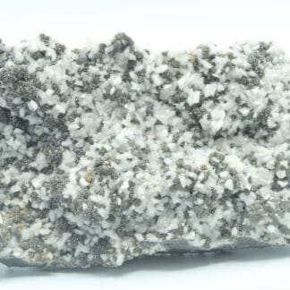 Dolomite sur Sphalérite (blende), mine de Trèves, Gard.