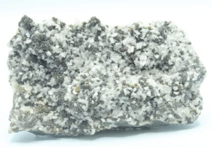 Dolomite sur Sphalérite (blende), mine de Trèves, Gard.