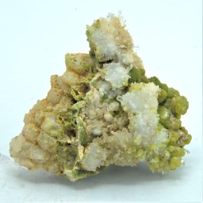 Pyromorphite et Quartz sceptre, Lafont-en-Poule, Rhône.