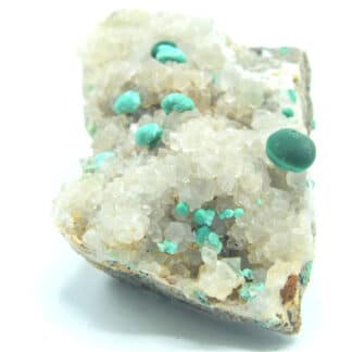 Malachite sur Quartz, Bouche Payrol, Brusque, Aveyron.