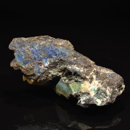 Linarite et Anglésite, mine de Tsumeb, Namibie.