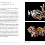 Livre sur les minéraux : cuivre natif de la mine du Burc (Burg) dans le Tarn.