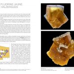 Livre de minéralogie : fluorine de Valzergues (Aveyron).