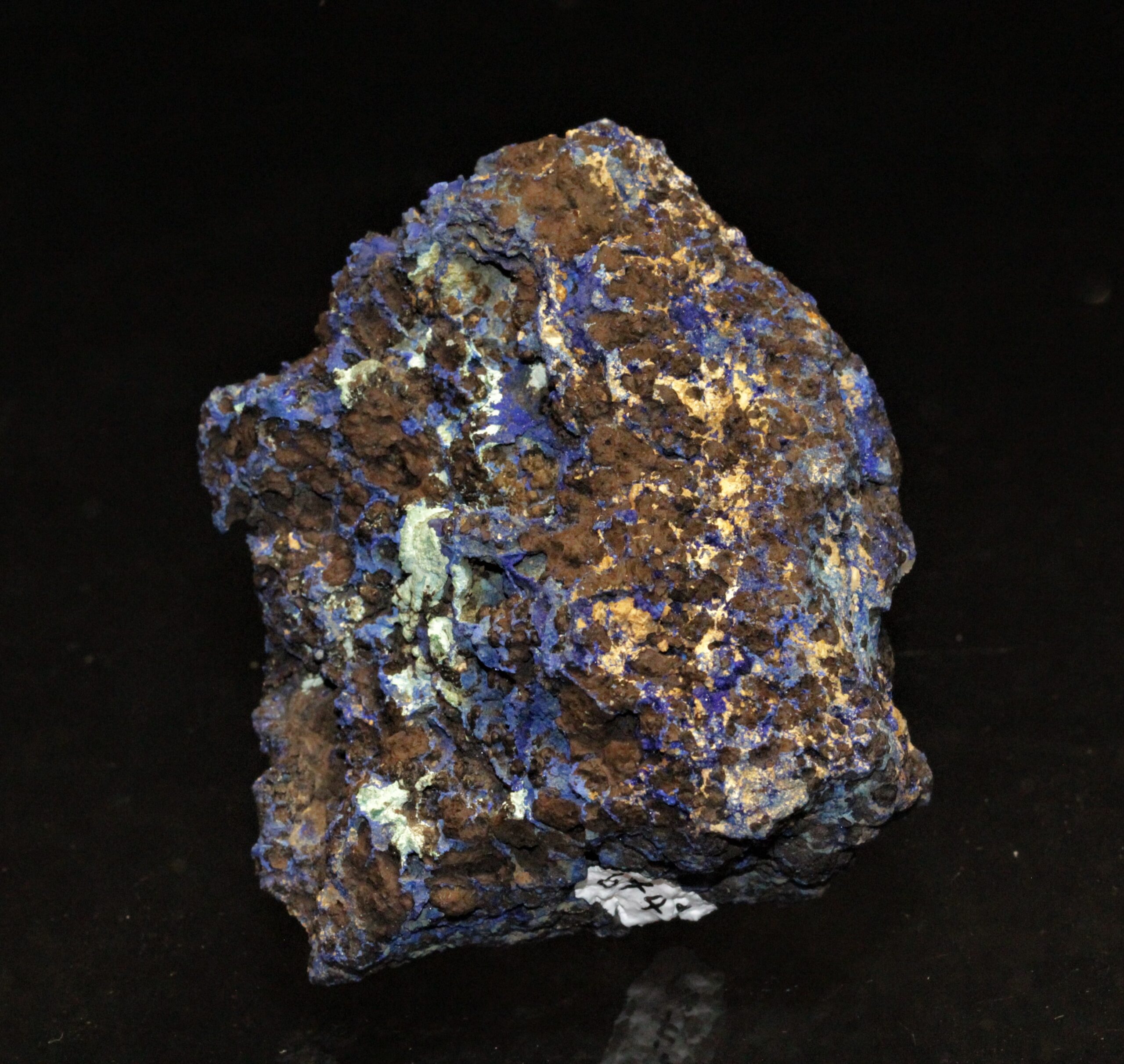 Melaconite et azurite, Chessy-les-mines, Rhône.