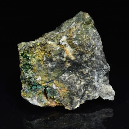 Malachite, Bindheimite et Mimétite, Mas Dieu, Laval-Pradel, Gard.