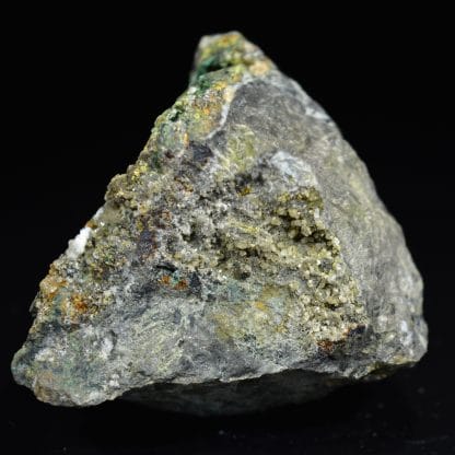 Malachite, Bindheimite et Mimétite, Mas Dieu, Laval-Pradel, Gard.