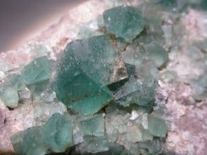 Fluorite, Rogerley Mine, Weardale, Durham, Angleterre, Royaume-Uni.