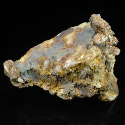 Plumbojarosite et cérusite, Chaillac, Indre.