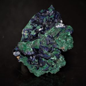 Pseudomorphose de malachite sur azurite, mine de Chessy, Chessy-les-Mines, Rhône.