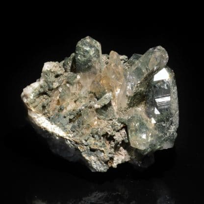 Quartz à inclusions de chlorite, Les Deux Alpes, Oisans, Isère.