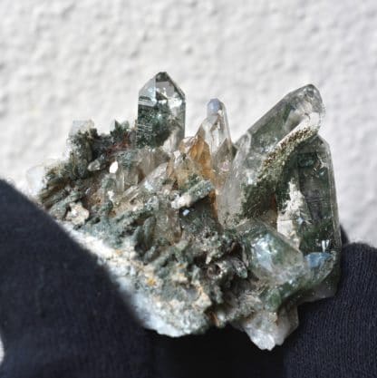 Quartz à inclusions de chlorite, Les Deux Alpes, Oisans, Isère.