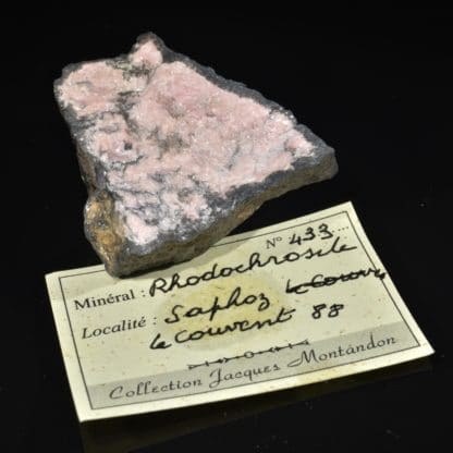 Rhodochrosite, mine de Saphoz, Faucogney, Haute-Saône, Vosges.