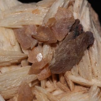 Wulfénite sur baryte, Les Monterniers, Lantignié, Rhône.