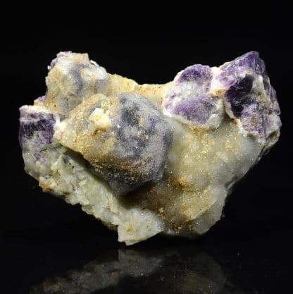 Fluorine violette et quartz, Moustier-Ventadour, Corrèze.