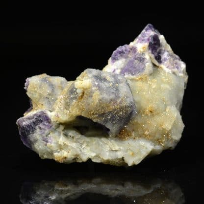 Fluorine violette et quartz, Moustier-Ventadour, Corrèze.