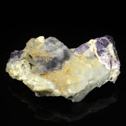 Fluorine violette et quartz, Moustier-Ventadour, Corrèze.