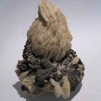 Barytine et marmatite (sphalérite), Saint-Laurent-le-Minier, Gard.