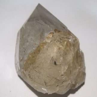 Tourmaline dans un cristal de quartz, La Lauzière, Maurienne, Savoie.