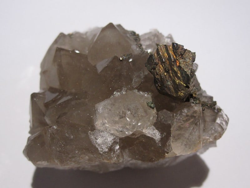 Chalcopyrite, quartz, Laguépie, Tarn et Garonne.