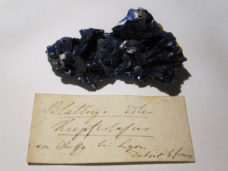 Azurite de la mine de Chessy à Chessy-les-Mines (Rhône).