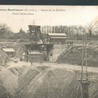 Carte Postale Ancienne (CPA) : "Mines de la Bellière (or), Saint-Pierre-Montlimart, Maine-et-Loire. Puits Saint-Jean".