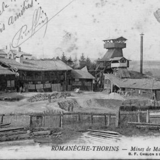 Carte Postale ancienne (CPA) : "Romanèche-Thorins, mines de manganèse".