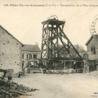 Carte Postale Ancienne (CPA) : "Vieux-Vy-sur-Couesnon, Ille-et-Vilaine, vue extérieure de la mine d'argent".