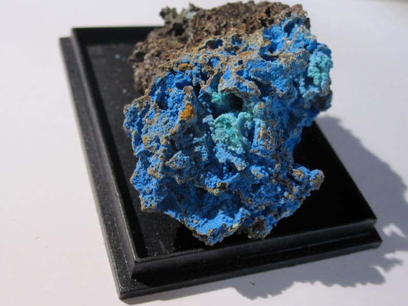 Cyanotrichite, Salsigne, Aude.